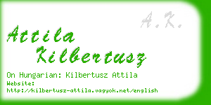 attila kilbertusz business card